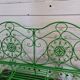 Iron garden bench