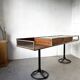 Oak and brass-mounted display cabinet on legs – Circa 1950