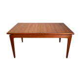 Scandinavian extendable table in teak 149/225x86cm vintage an60
