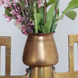 Pair of art nouveau copper and brass vases by Gustave Serrurier-Bovy