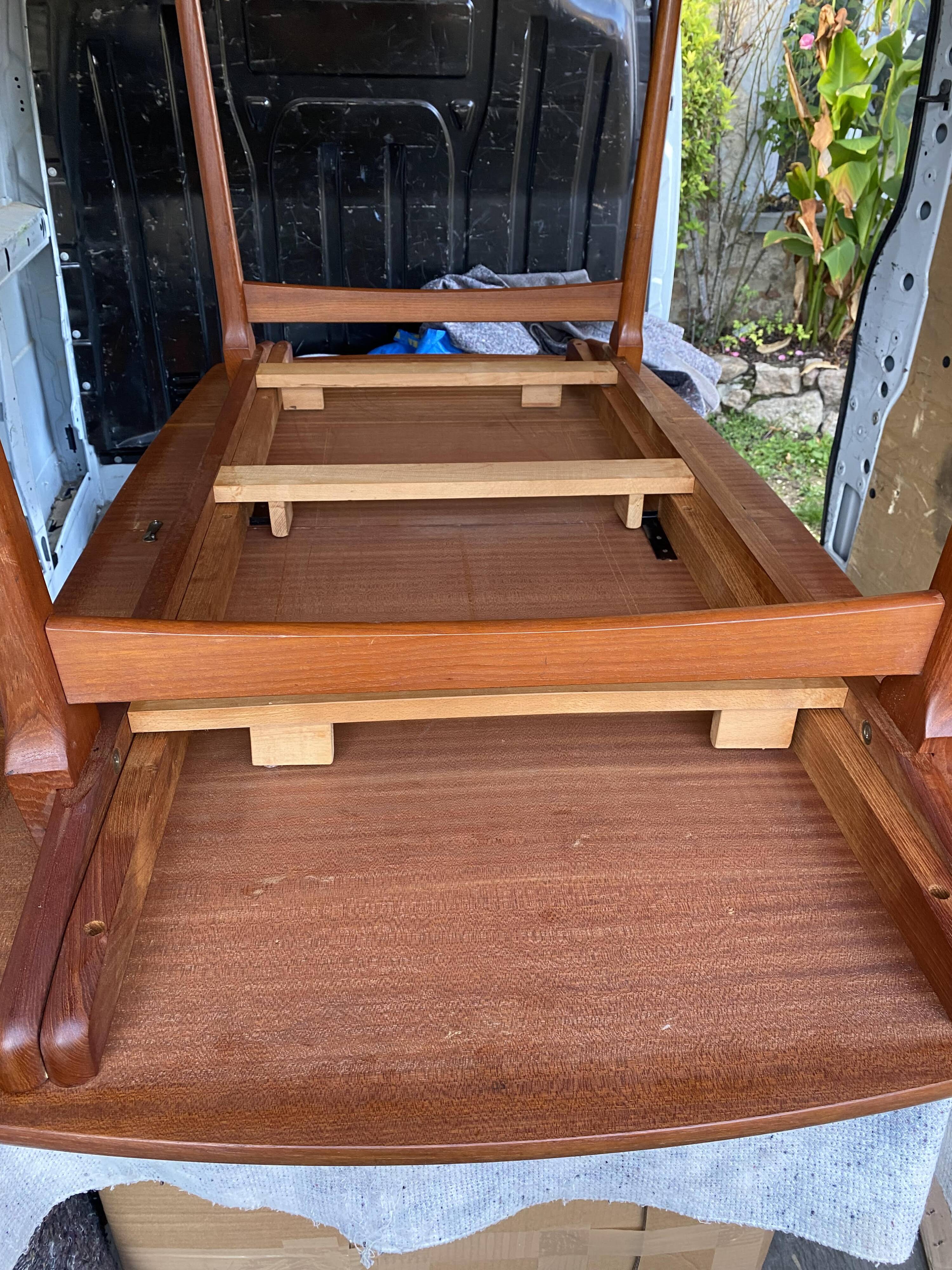 Extendable table 2 Scandinavian teak extensions 165/207/249 x 91cm vintage an60