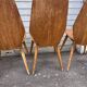 (Lot) 5 chaises vintage bois attribuées à Baumann (à restaurer)