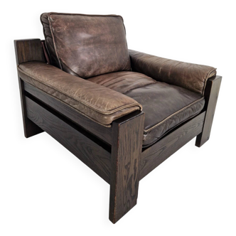 Brutalist armchair by Harry de Groot for Leolux, 1970s