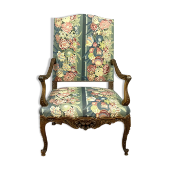 Louis XV Provençale office chair Nîmoise region in solid walnut