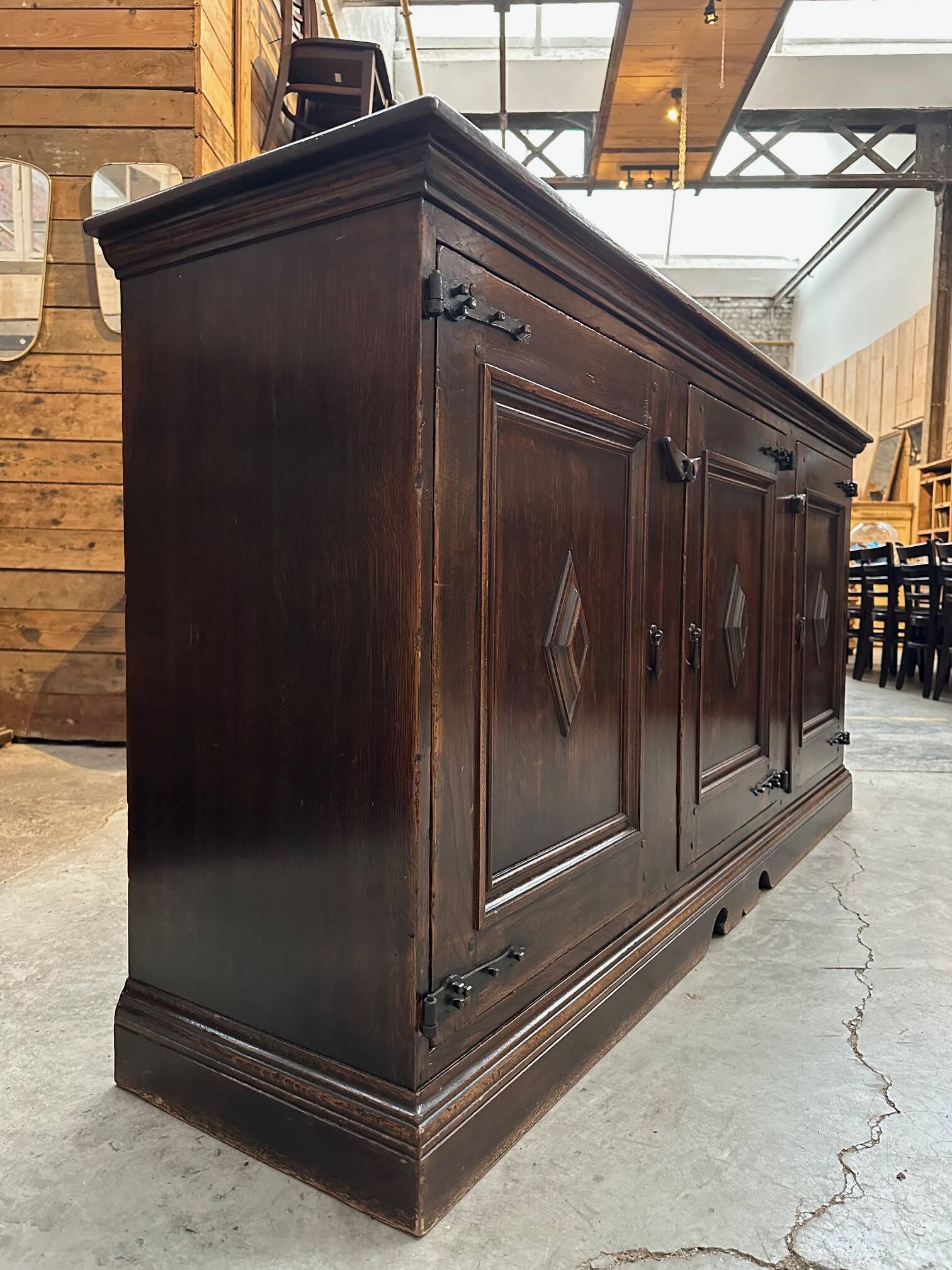 Solid oak sideboard, 1960s