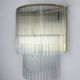 2-tier Venini tubular wall sconce, hand-blown Murano glass, Italy, 1970s