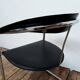Fauteuil vintage métal chromé et cuir design italien
