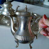 Silver metal coffee set