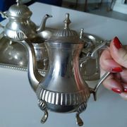 Silver metal coffee set