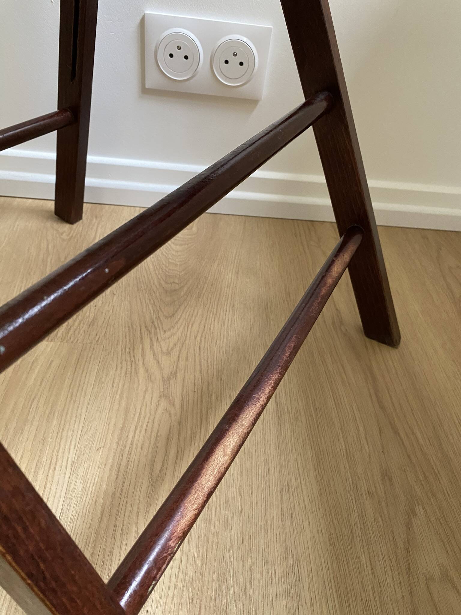 Folding chair occasional chair vintage wooden office chair with cane seat