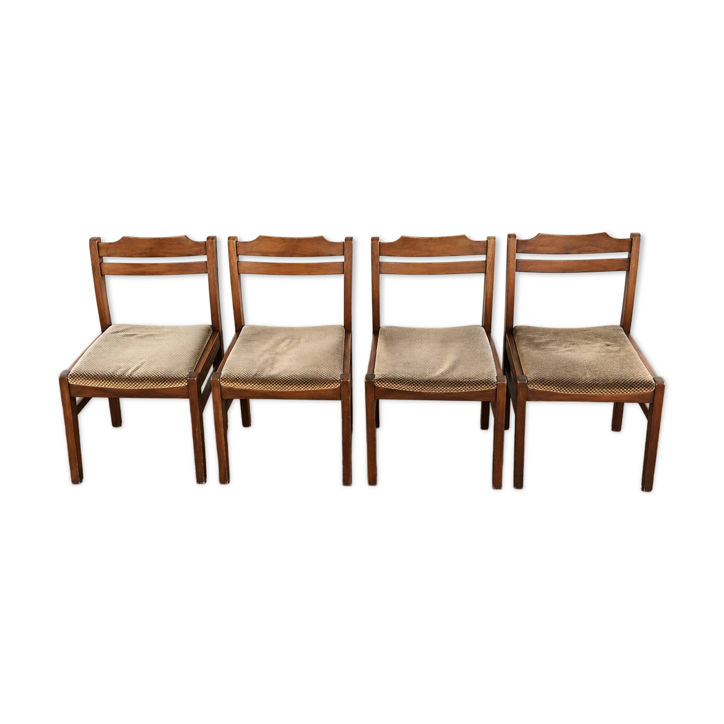 Set of 4 vintage solid wood chairs