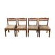 Set of 4 vintage solid wood chairs