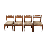 Set of 4 vintage solid wood chairs