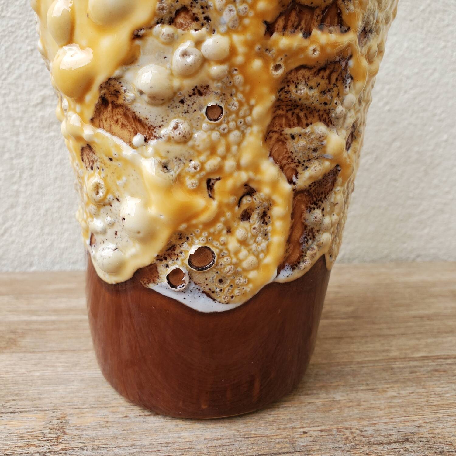 Fat Lava vintage ceramic vase