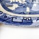 Old Rectangular Hollow Dish In English Earthenware 19th Chinese Decor Blue Willow