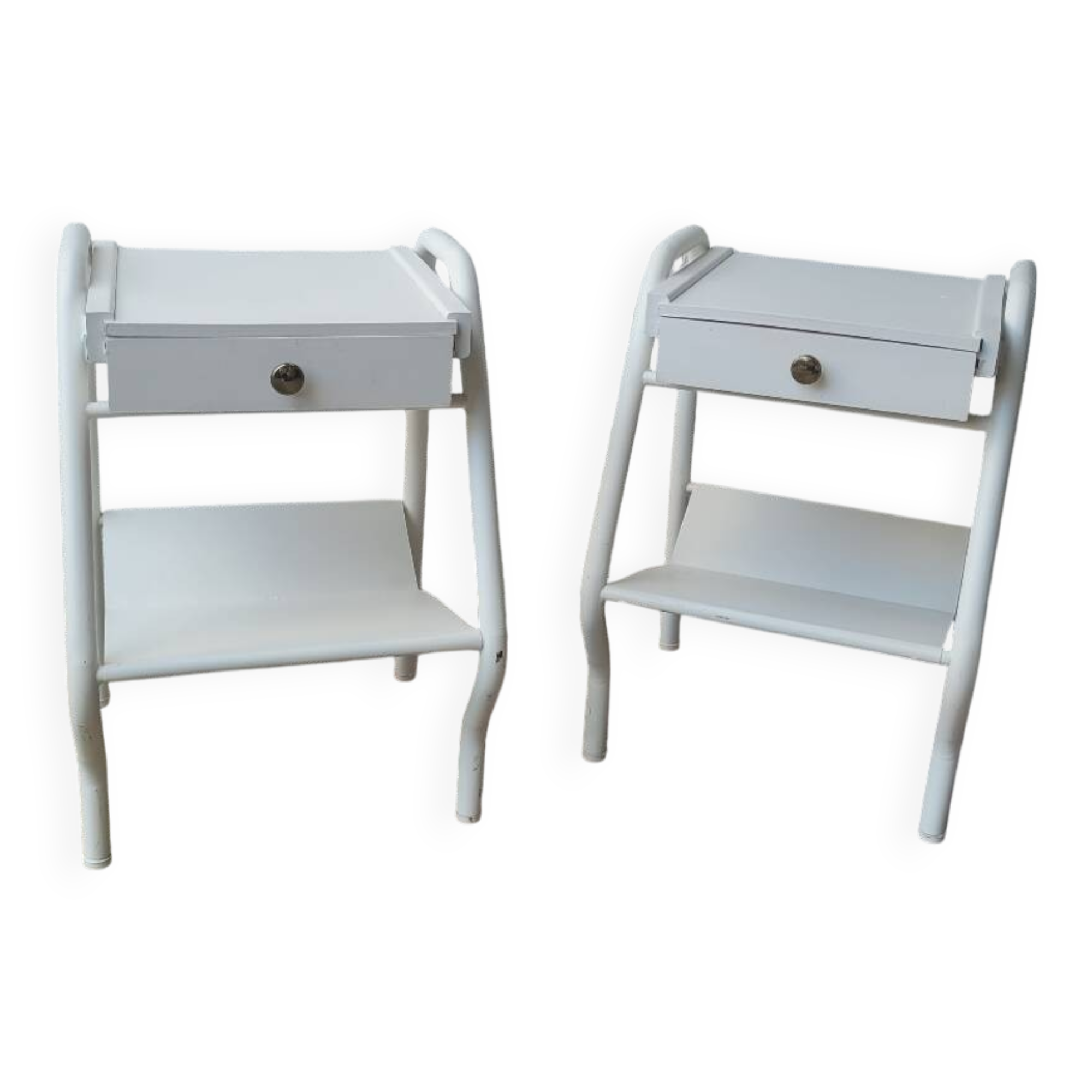 50s boarding school bedside table