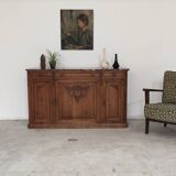 Antique Louis 16 style sideboard, marble