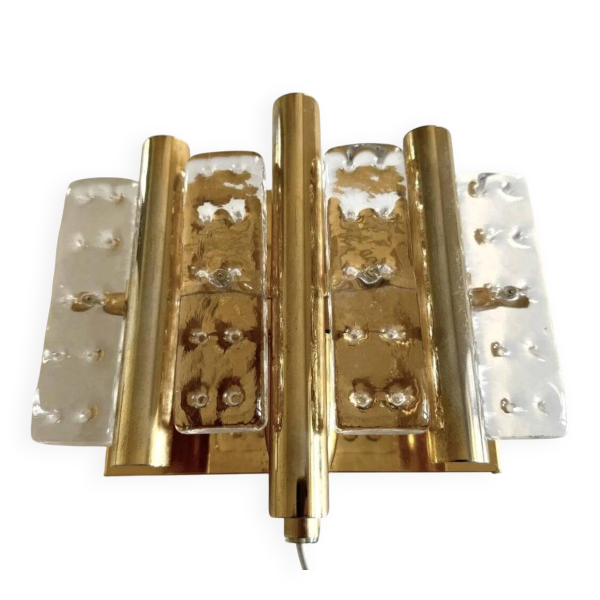Mid-century modern Swedish crystal wall sconce from Orrefors, 1960