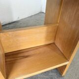 Pair of pine stools or bedside tables, mountain furniture, 1950s