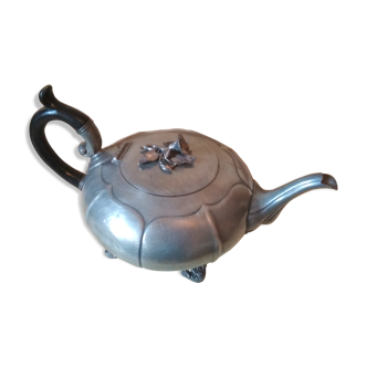 théière métal argenté décor art nouveau 1900