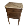 Bedside table encienne in walnut and marble