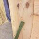 Old curved travel trunk, in pine, stripped 98x60x65