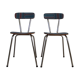 Paire de chaises en tissu