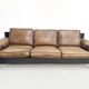 Brown leather sofa set Leolux