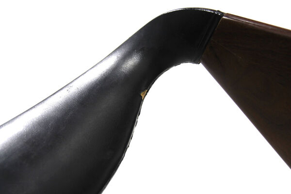 Chaise scandinave en teck en skaï, Danemark, 1960