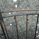 Four faux-wood Formica chairs, 50s/60s