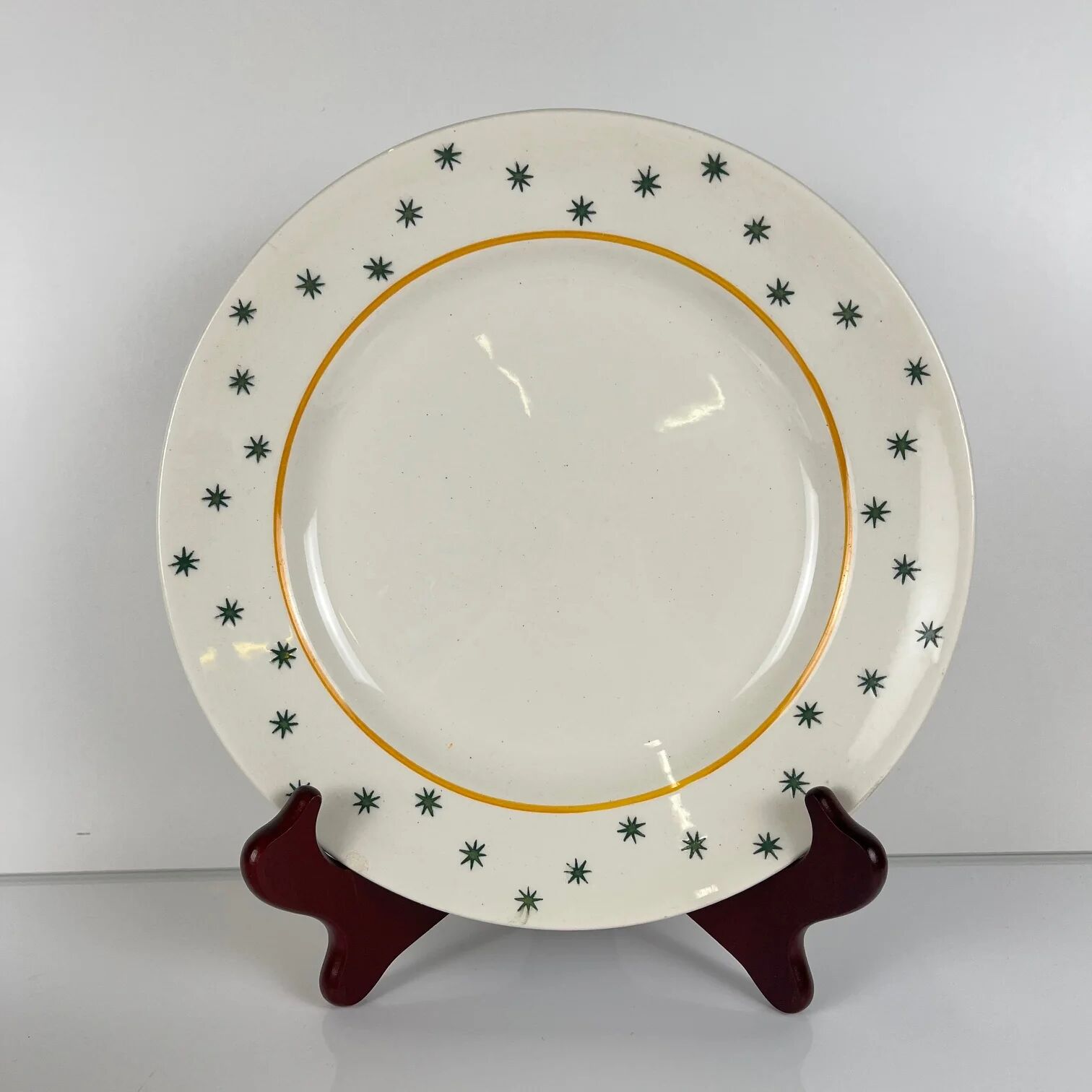Set of 6 flat plates GIEN, Primefleur creation, model "Constellation", 1950.