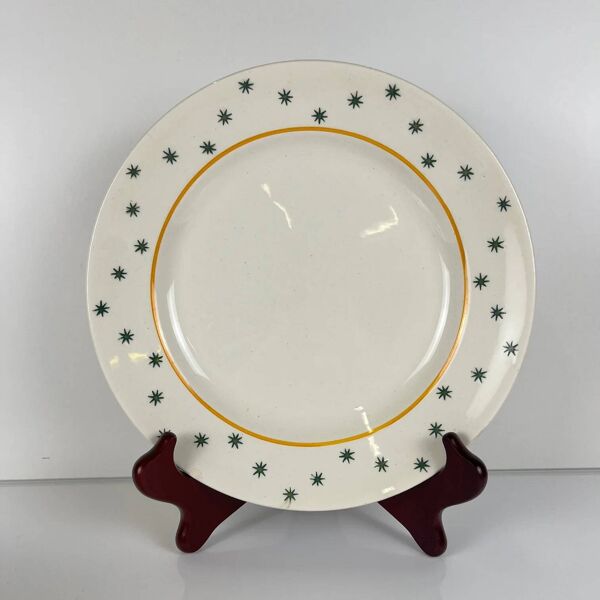 Set de 6 assiettes plates Gien, création Primefleur, modèle ''Constellation'', 1950