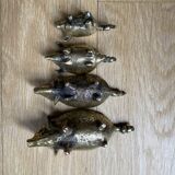 4 Pfizer bronze ashtray pigs