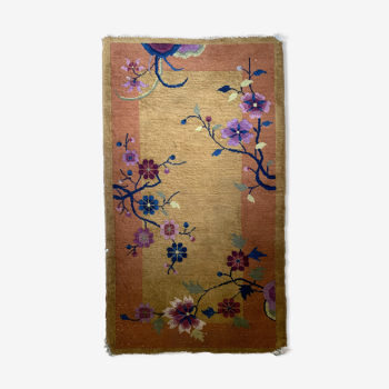 Antique Chinese carpet Art Deco handmade 94cm x 161cm 1920s