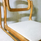 4 chairs by Johannes Andersen for Uldum Møbelfabrik, in pine, Scandinavian design, Denmark 1960's