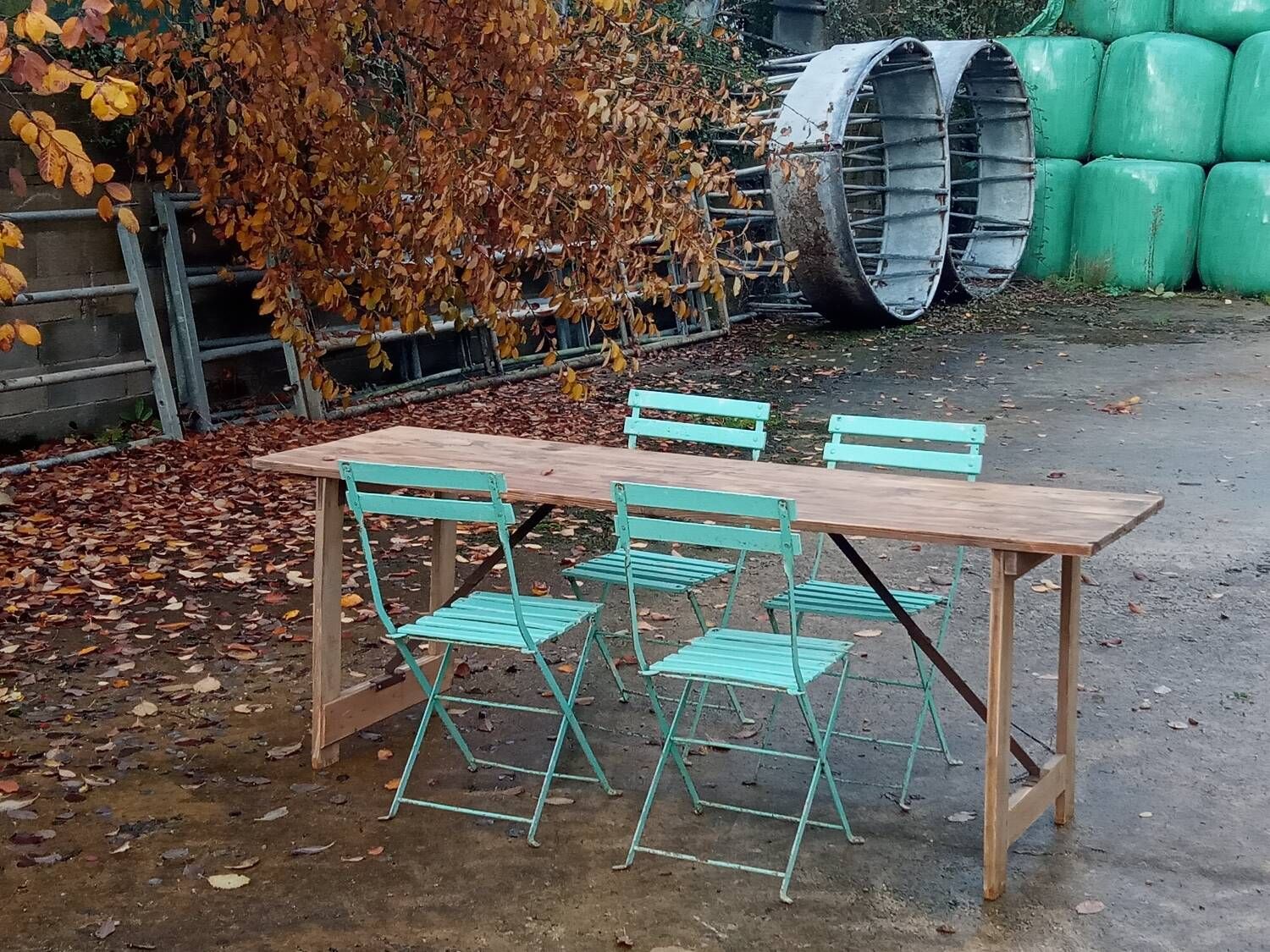 Table de ferme pliante