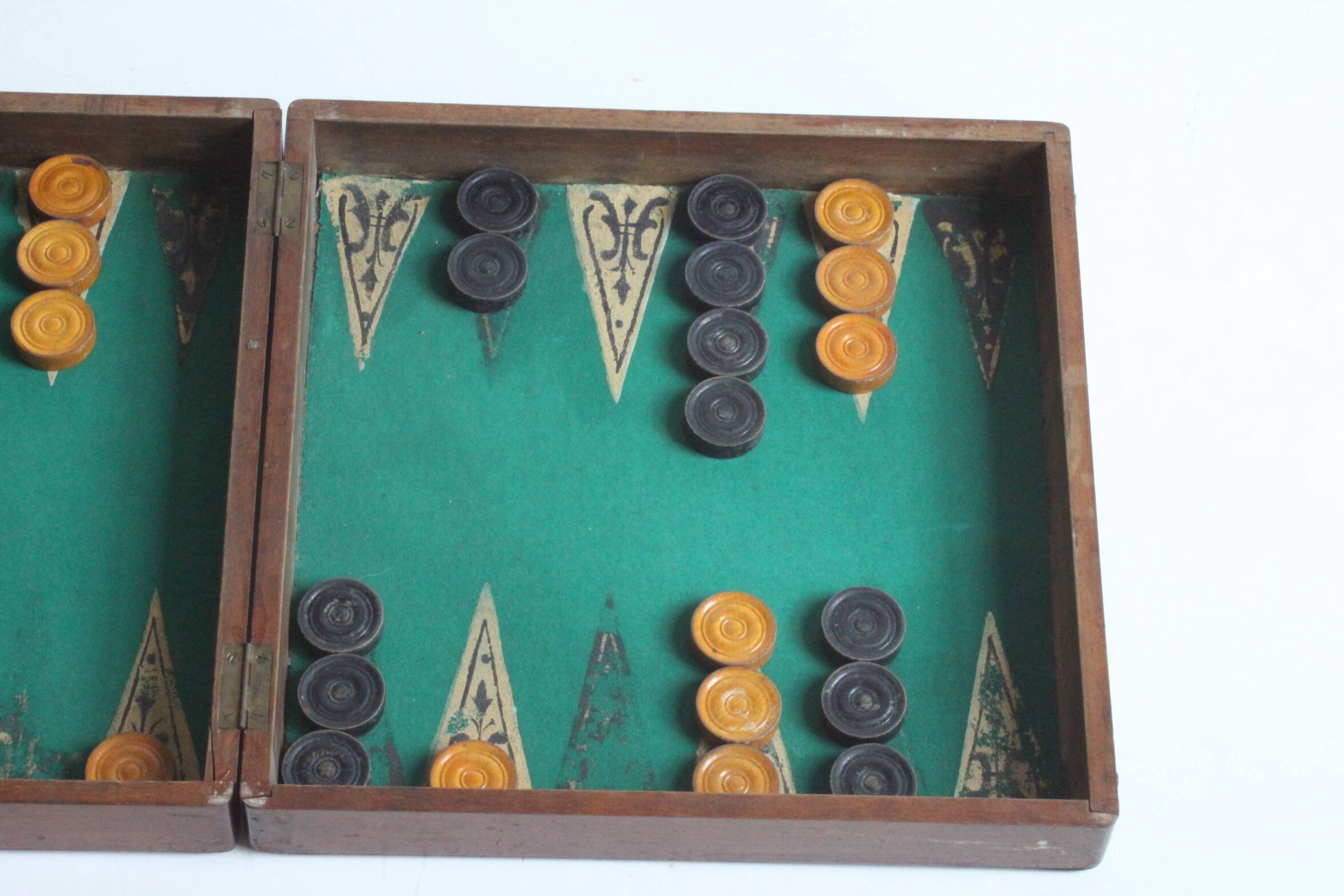 Antique backgammon or trictrac board, 1910-20s