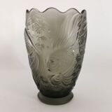 Art Nouveau vase Josef Inwald glass decor Koi Carps 1900
