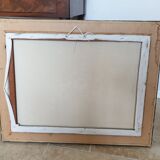 Oil on canvas with bouquet