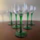 Green stemmed glasses