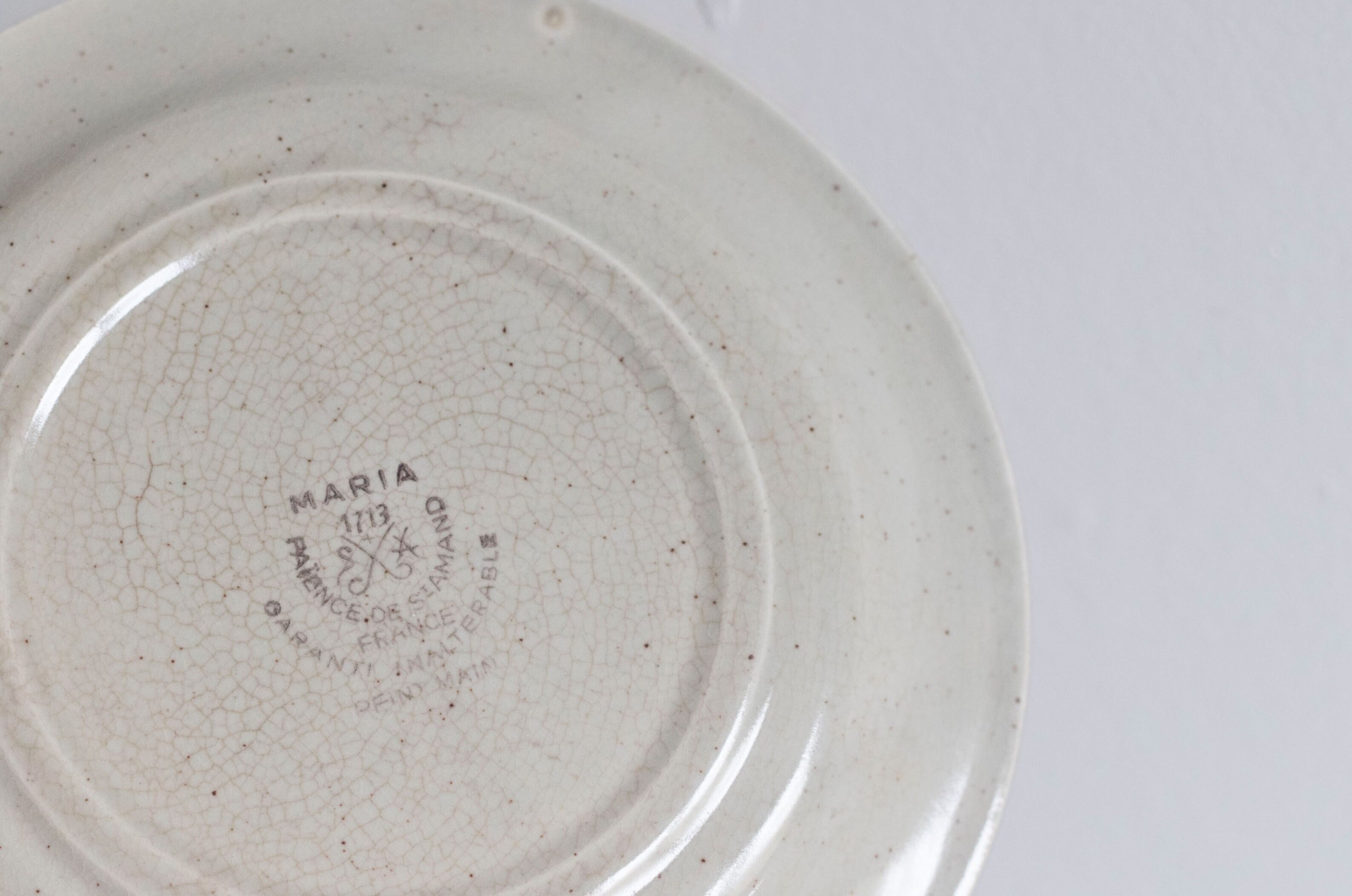 4 plates with earthenware desserts from St Amand