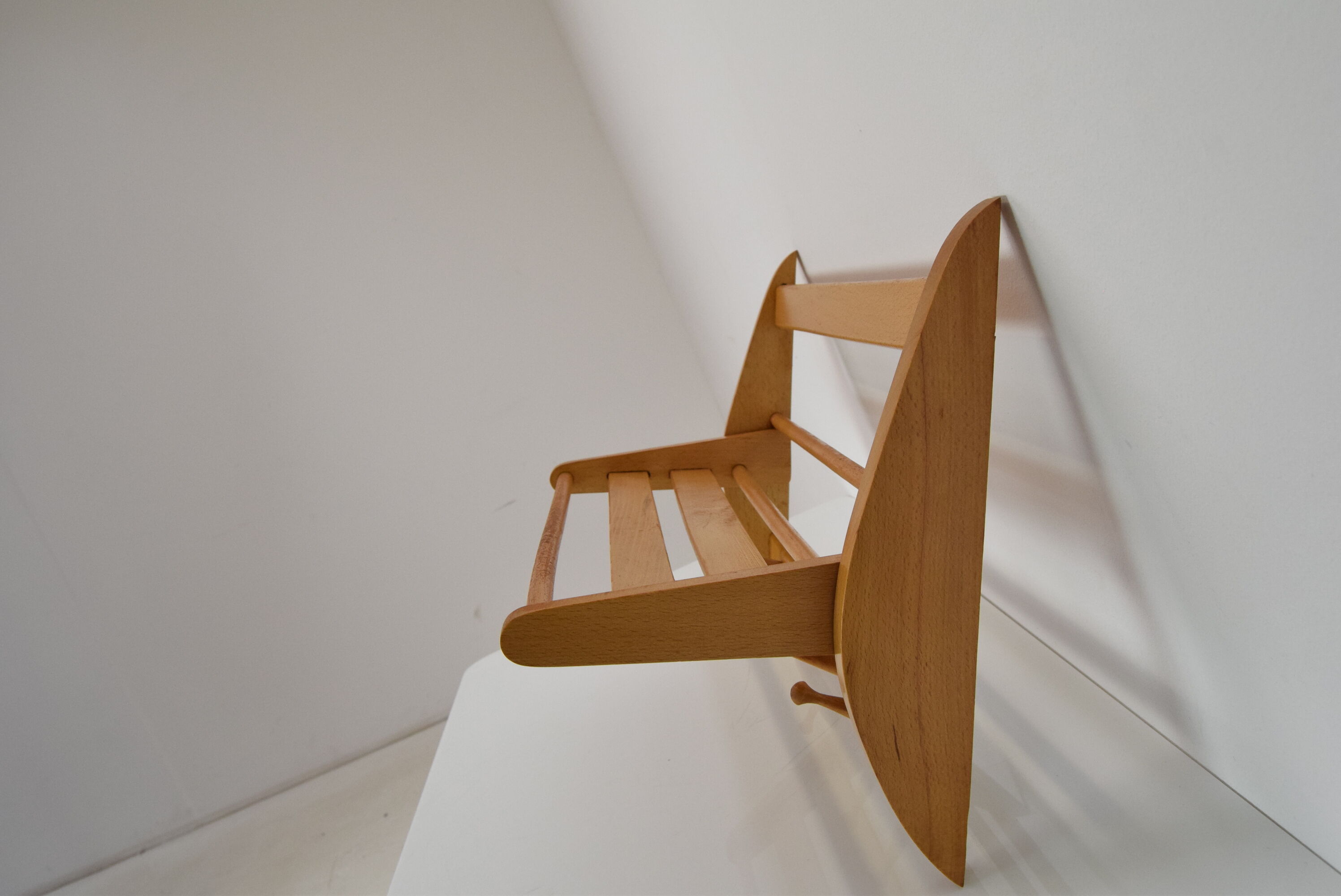 Mid-century wall folding  hanger and shelf, 1960's.