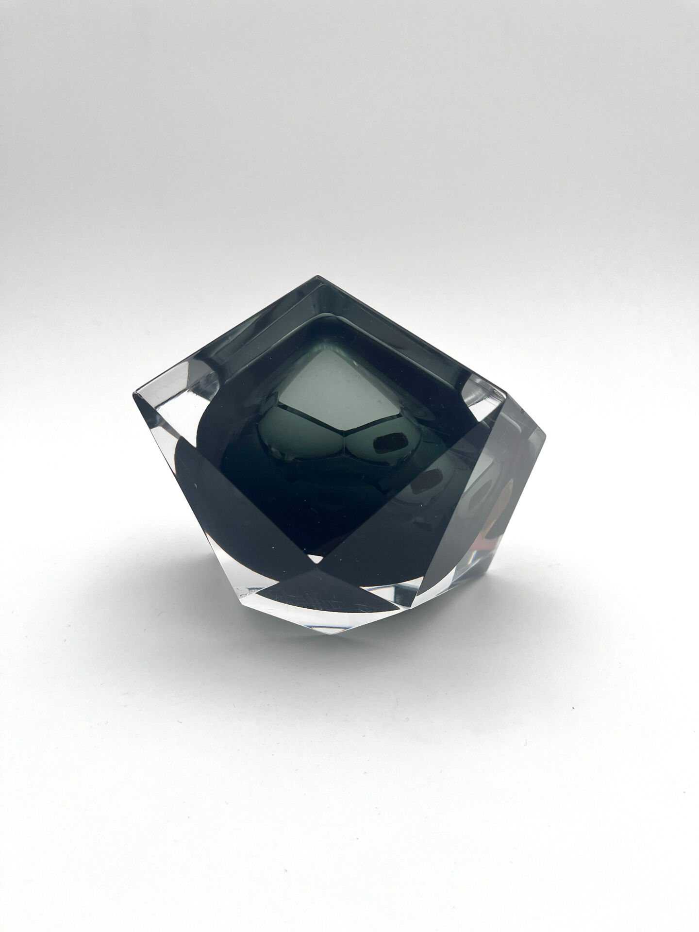 Murano Bowl V. Nason & C. Geometric Smoke 15cm 1.17kg