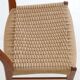 Ensemble de 6 chaises Glyngøre / Arne Wahl Iversen “GS 60” / teck / corde à papier / années 1960 / années 1970