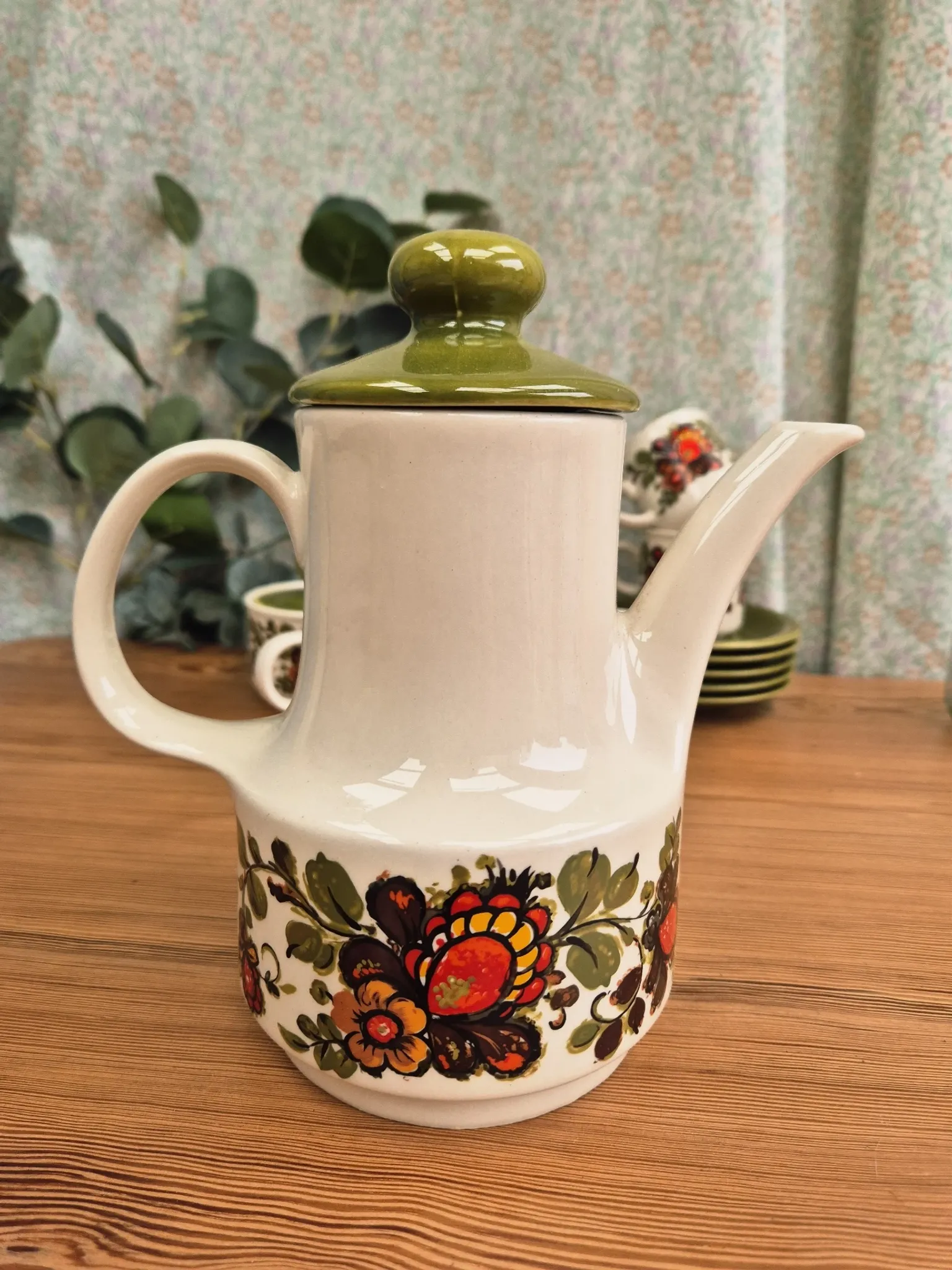 Colourful vintage 70s coffee maker