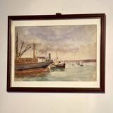 Tableau ancien, Marine vers 1950/1960
