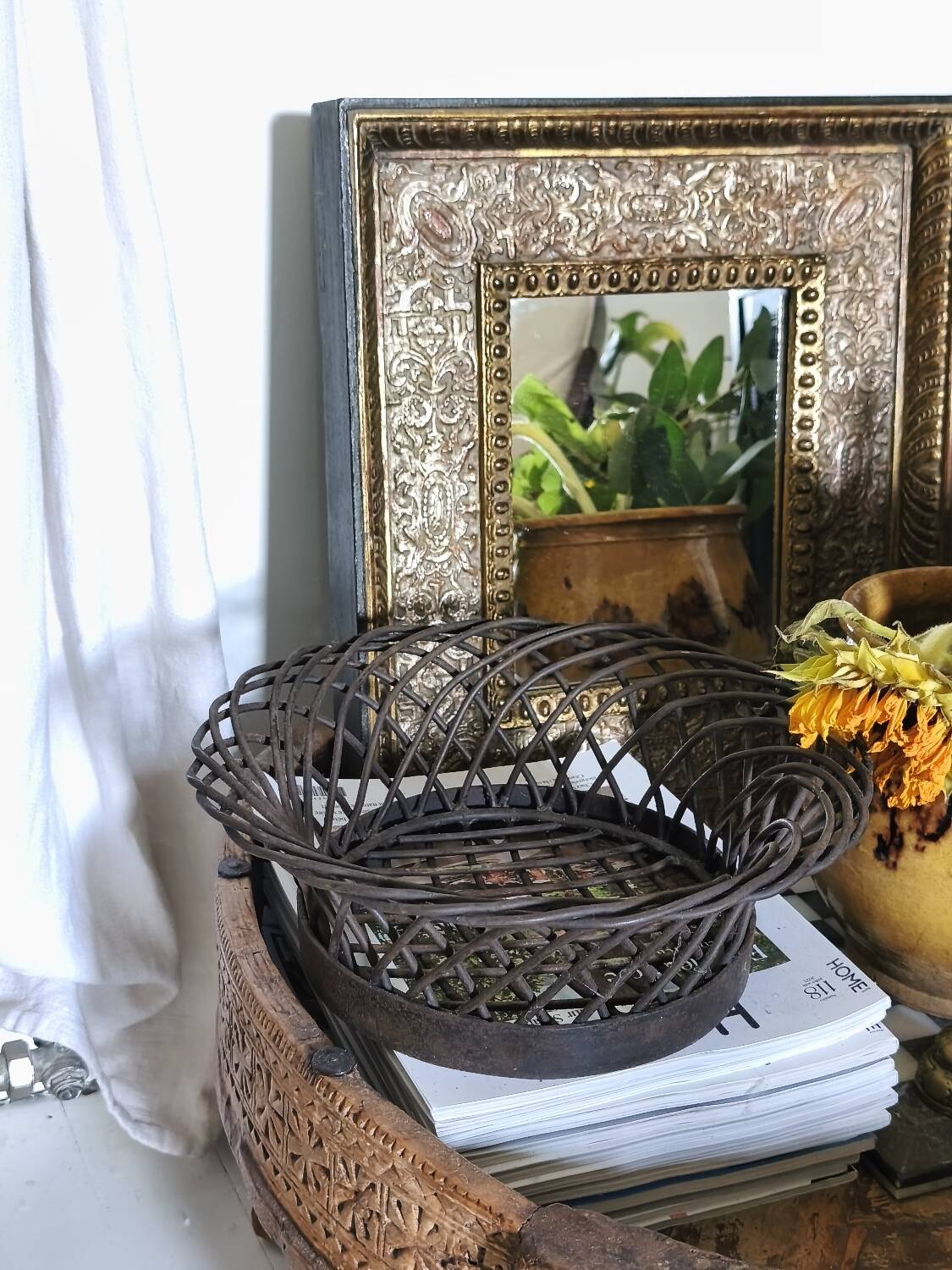 Wrought iron planter