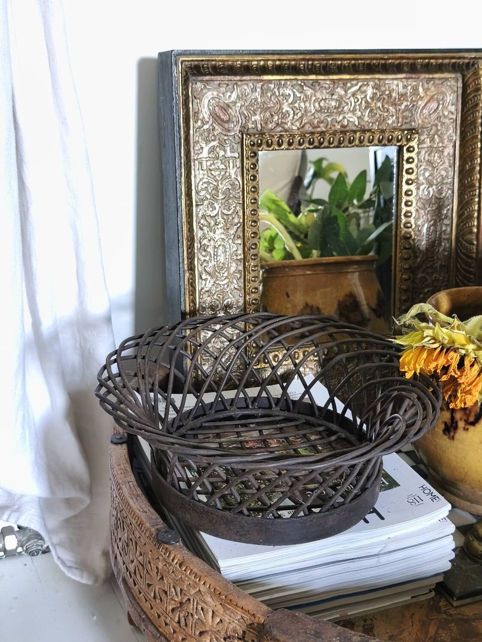 Wrought iron planter