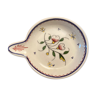 Taste-wine in desvres earthenware, décor "Rouen"
