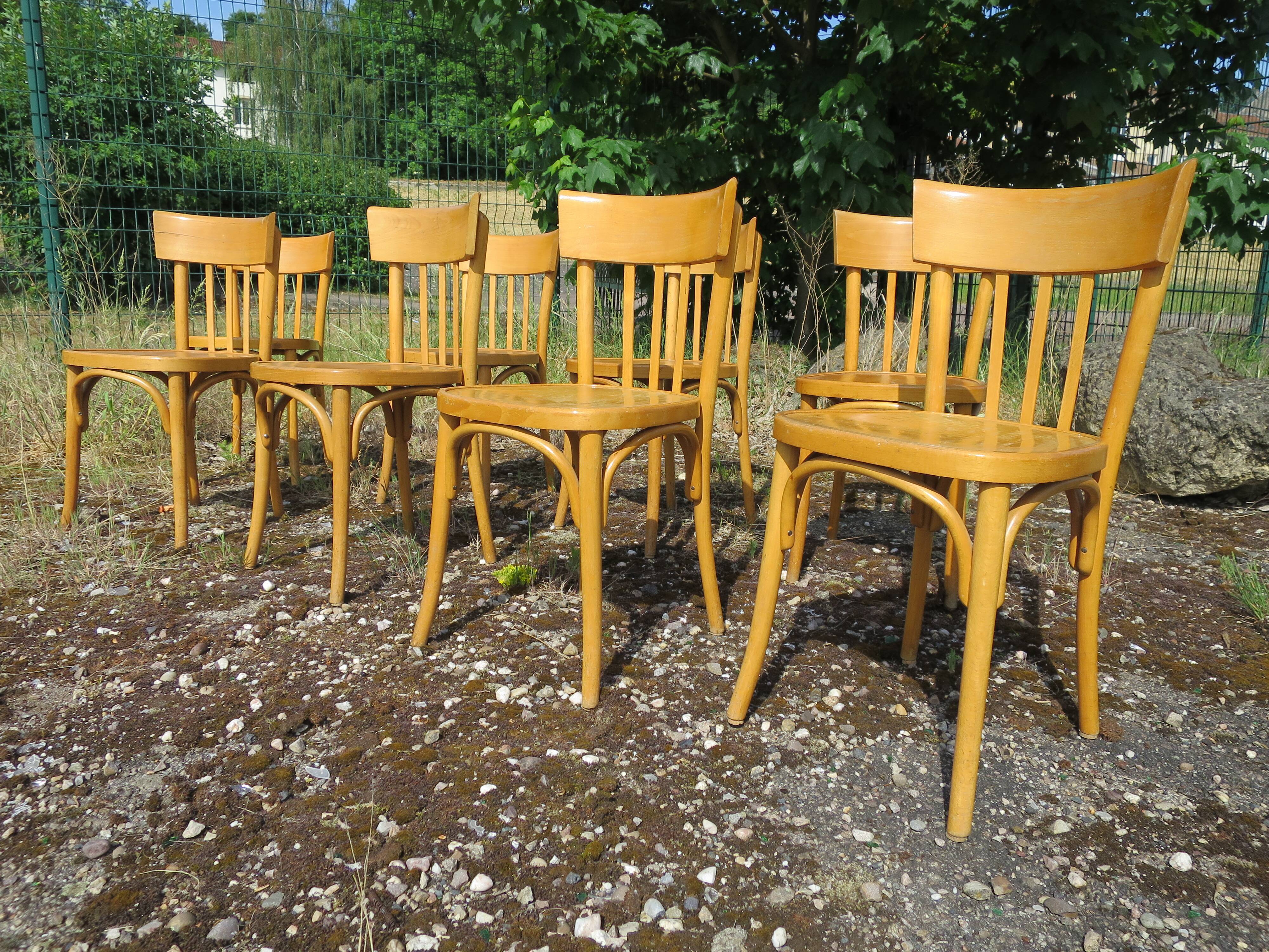8 Baumann bistro chairs